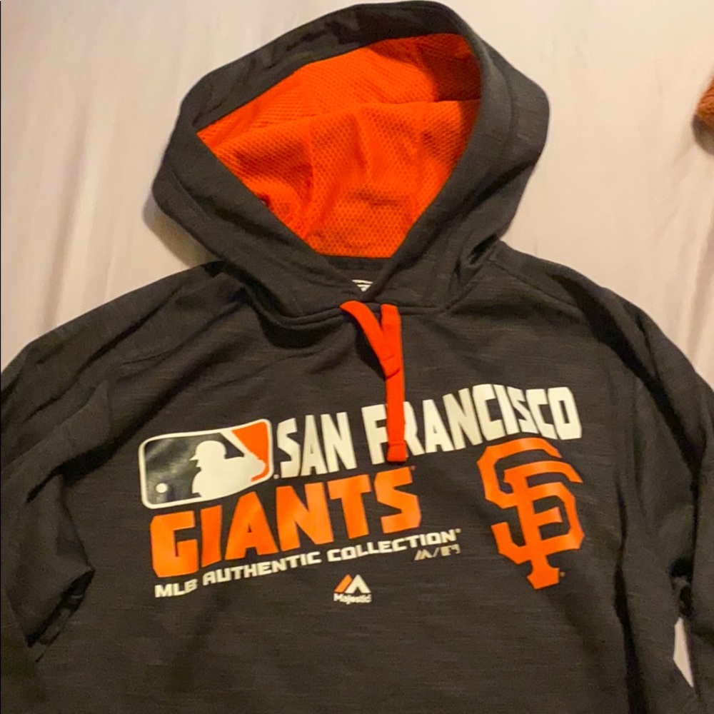 Authentic at giants hoodie pullover sweatshirt